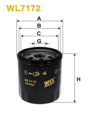 WIX FILTERS wl7172 -  Фильтр масляный двигателя